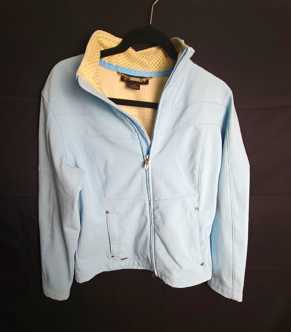 Ariat Women’s Blue Full Zip Fleece Lined Jacket w/ Pockets Size L Short